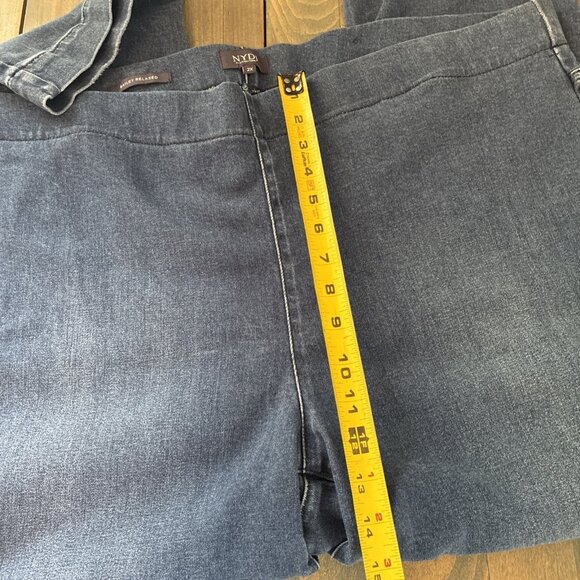 NYDJ Bailey Relaxed Straight Ankle Pull On Jeans Mission Blue Size 2X (Y8) - Picture 4 of 8